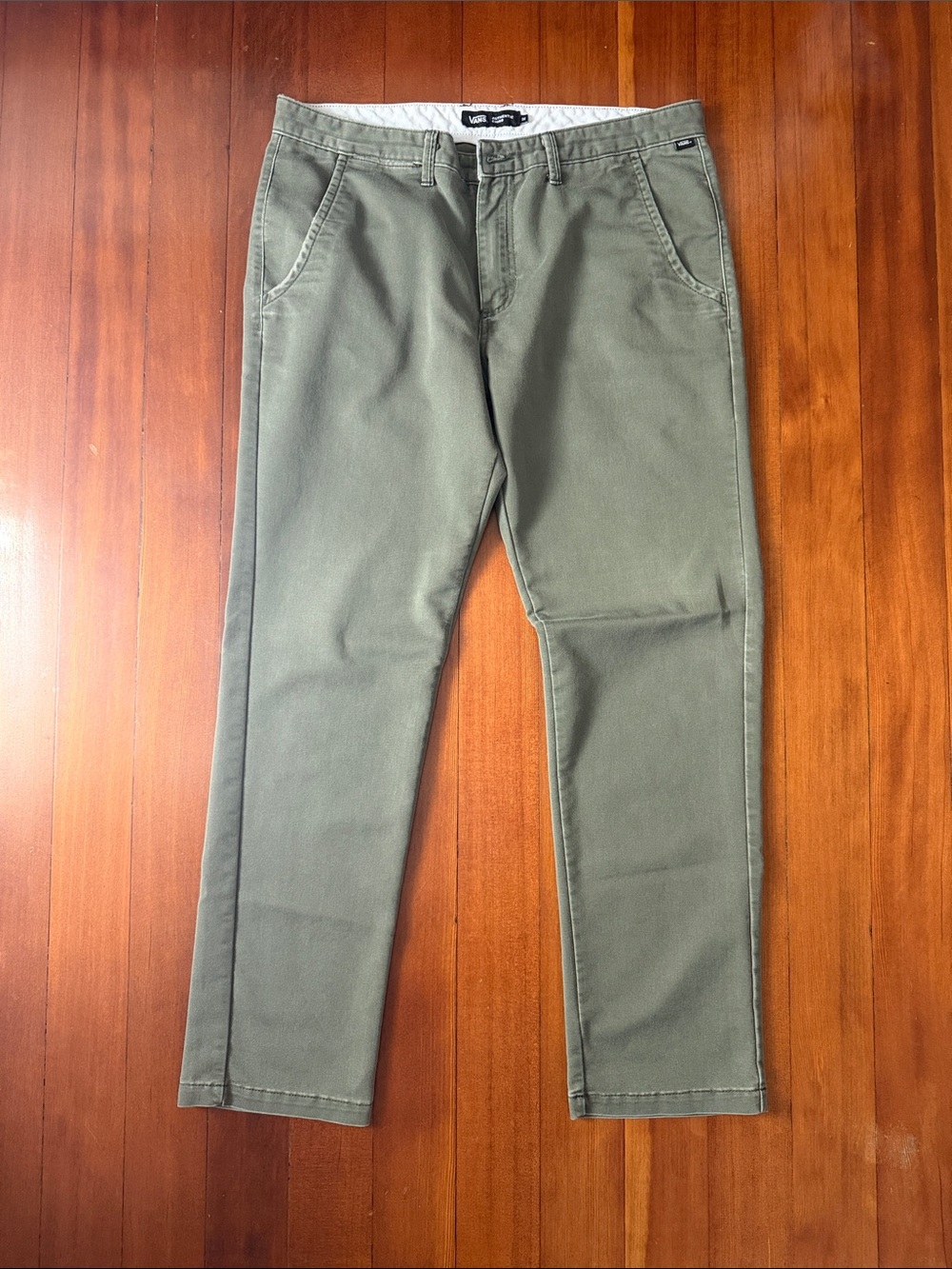 Vans Olive Green Chino Pants - Straight Fit
